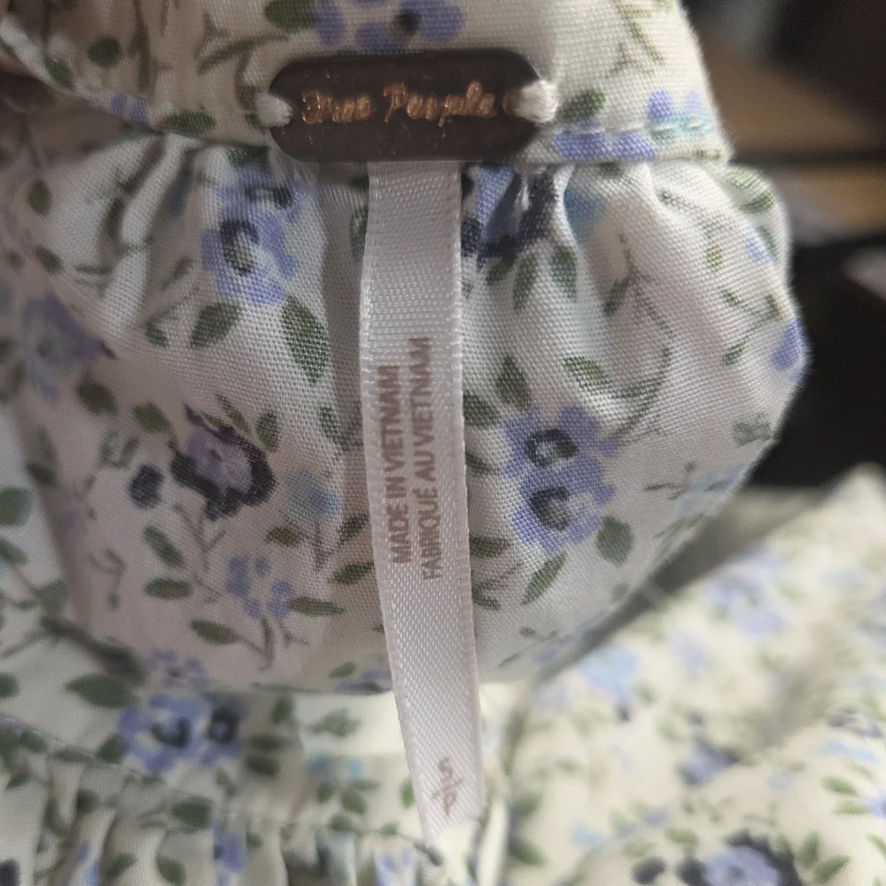 NWT Free People Petunia Cross Back Smocked Mini Dress. Size S - Picture 10 of 11